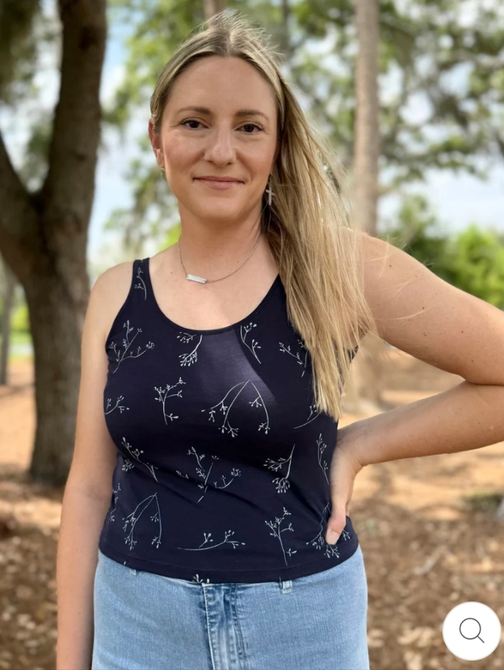 Elegantees Block Printed Crop Top